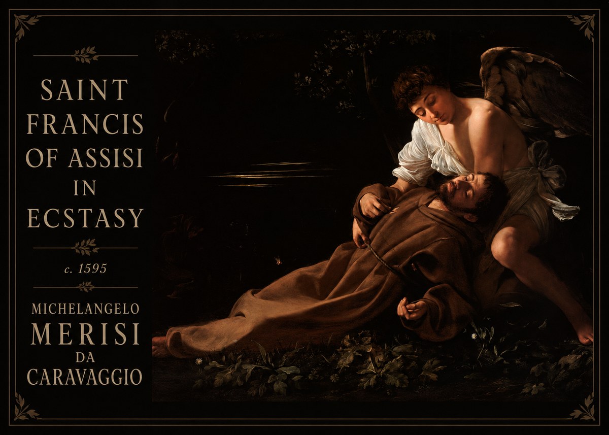 Michelangelo Merisi da Caravaggio Saint Francis of Assisi in Ecstasy No4 - Poster