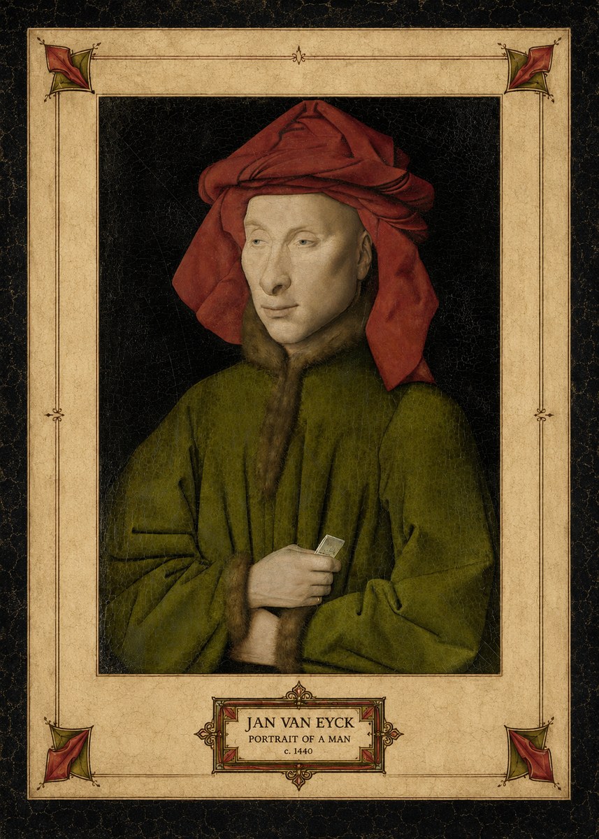 Jan van Eyck Portrait of a Man I No3 - Poster