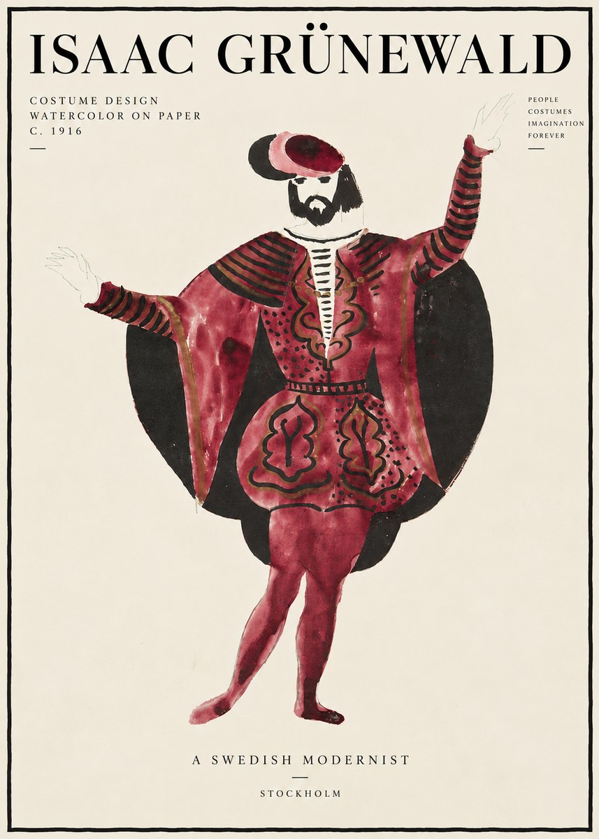 Isaac Grünewald Costume Design II No6 - Poster