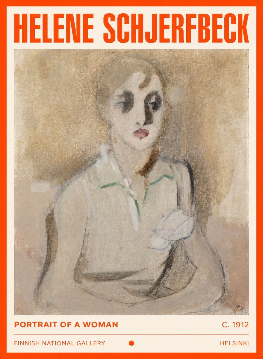 Helene Schjerfbeck Portrait of a Woman I No2 - Poster