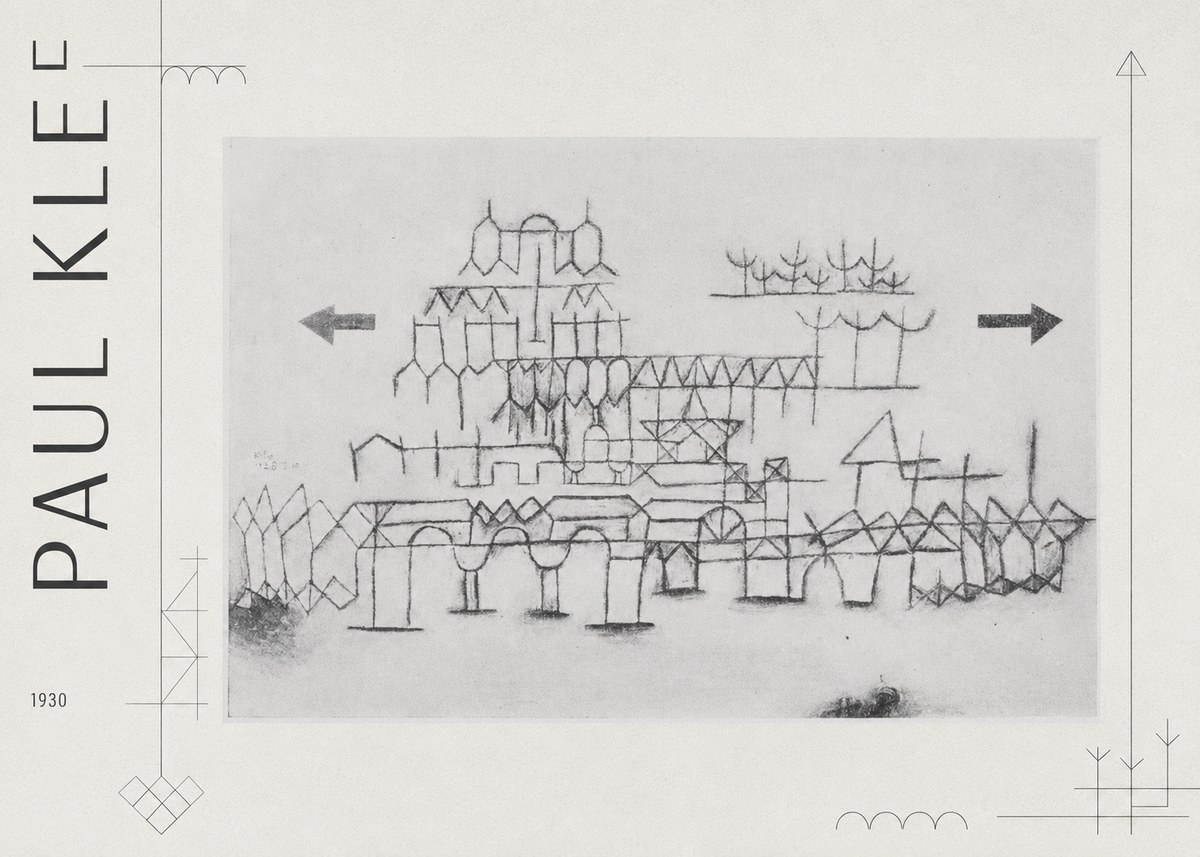 Paul Klee Architektur No3 - Poster