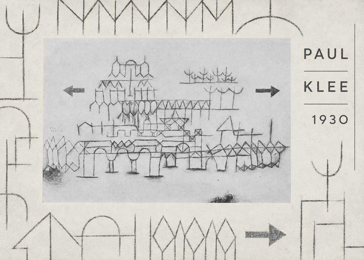Paul Klee Architektur No6 - Poster