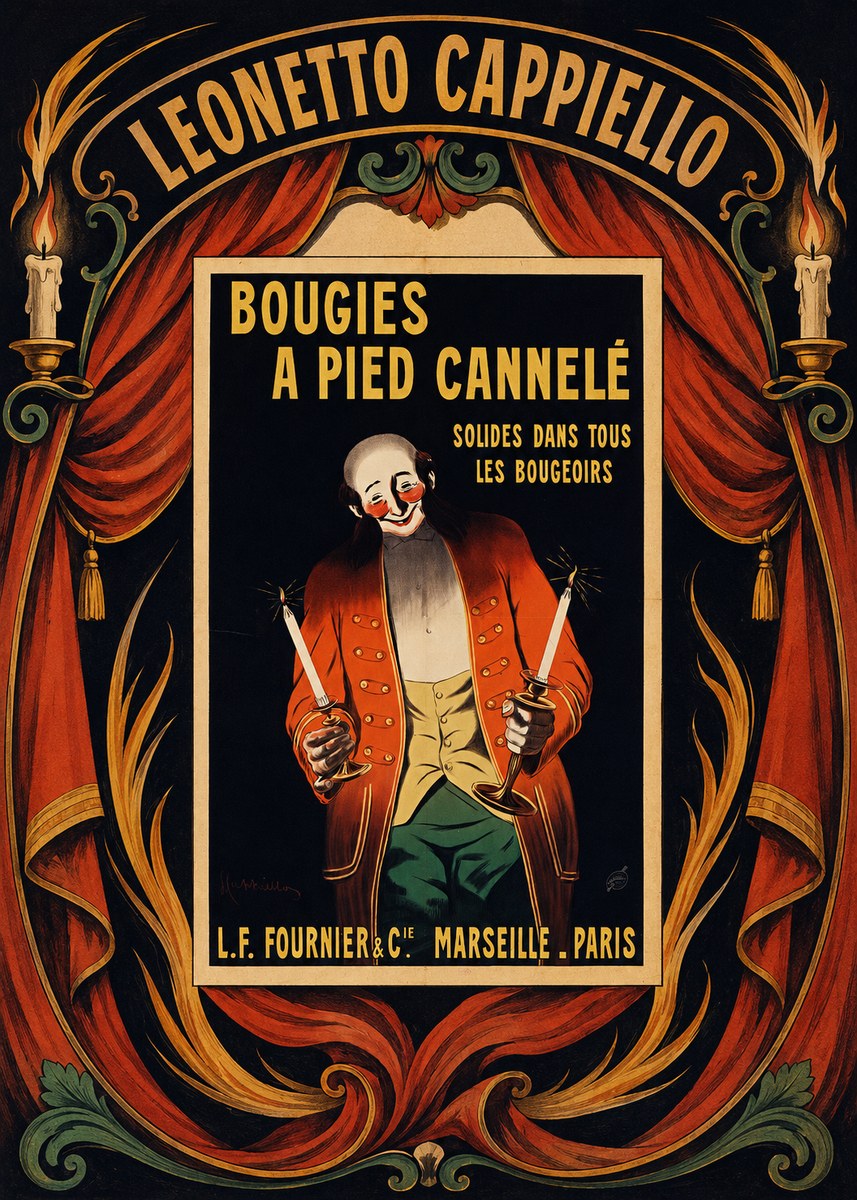Leonetto Cappiello Bougies a Pied Cannelé No6 - Poster