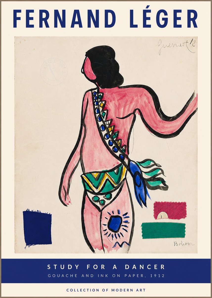 Fernand Léger Costume Design for 'Bolívar' No2 - Poster