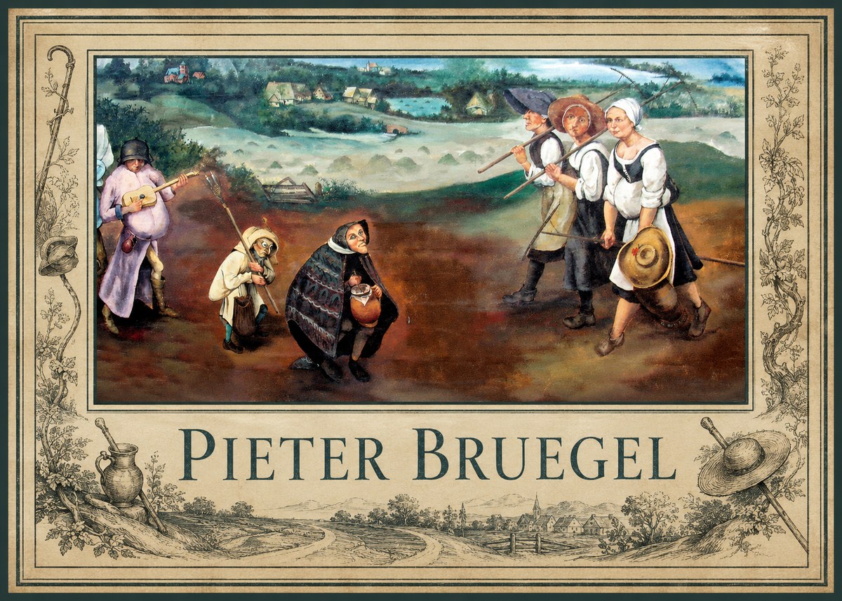 Pieter Bruegel Flemish Peasant Scene No2 - Poster