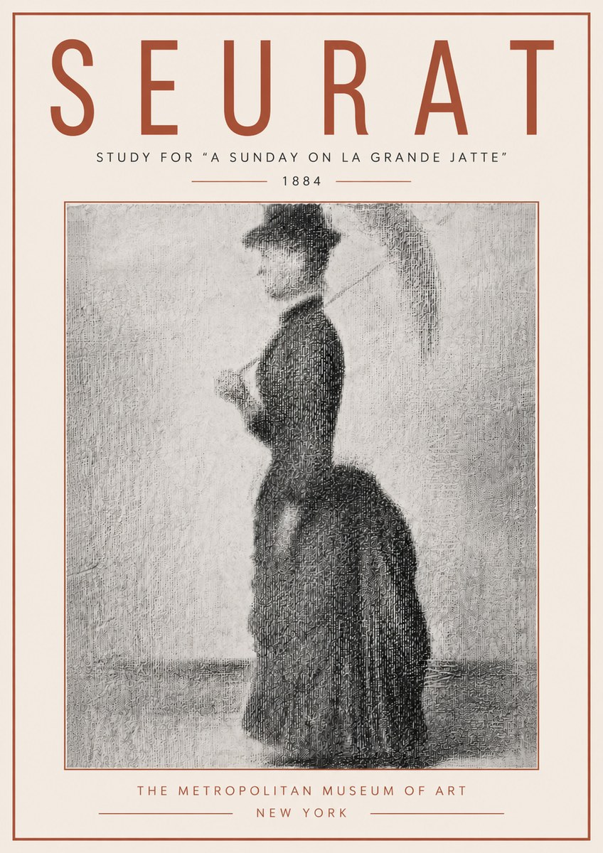 Seurat Study for "a Sunday on La Grande Jatte" No6 - Poster