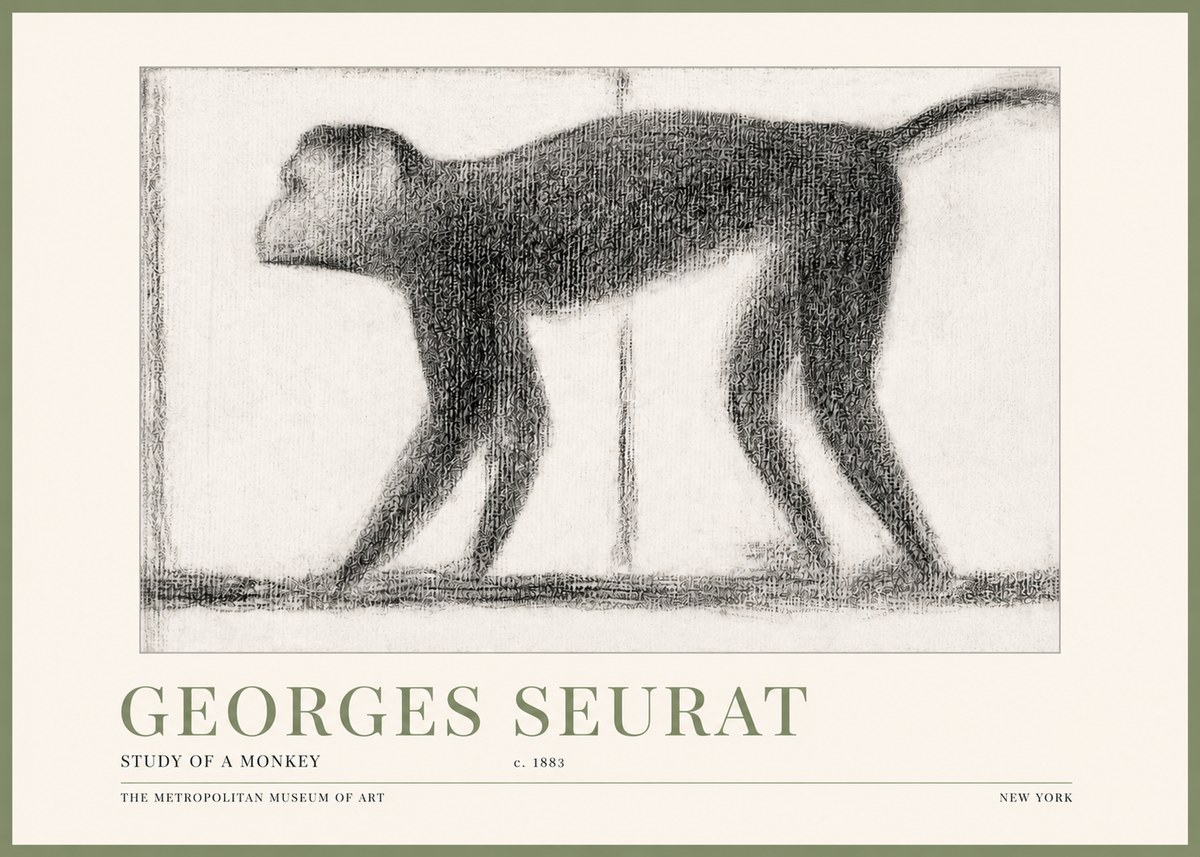 Seurat Study of a Monkey No3 - Poster