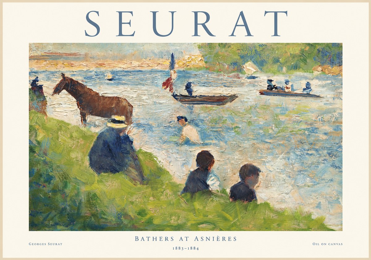 Seurat Bathers at Asnières II No1 - Poster