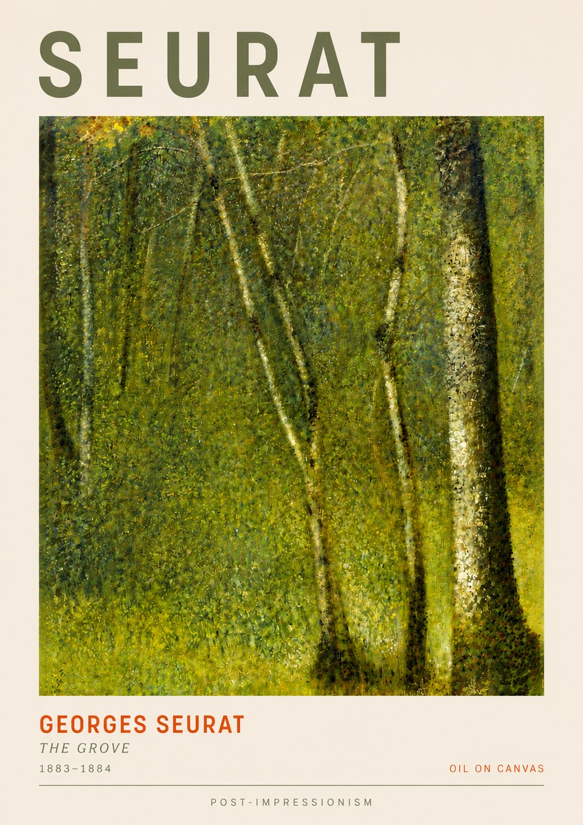Seurat The Grove No5 - Poster