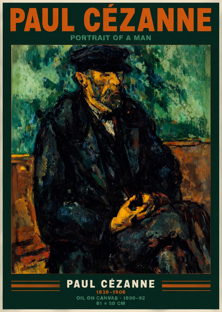 Paul Cézanne Portrait of a Man I No2 - Poster