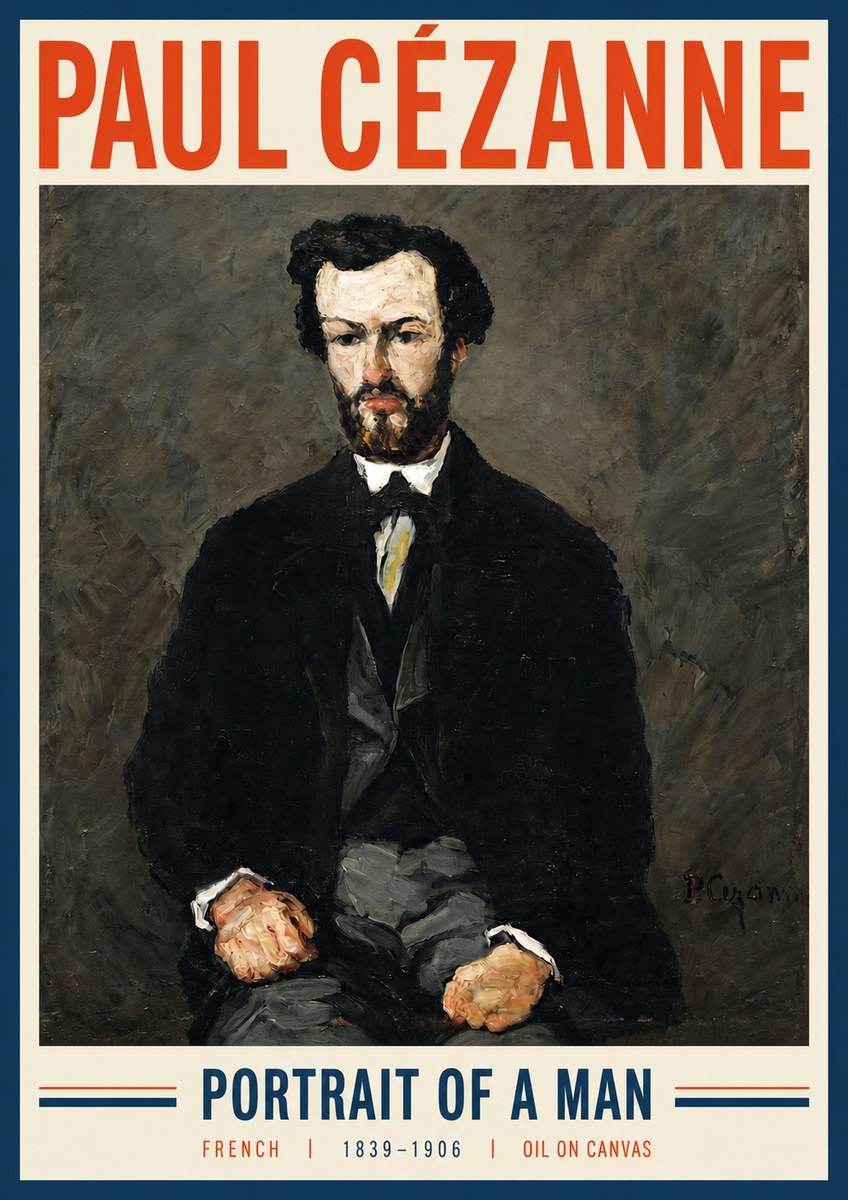Paul Cézanne Portrait of a Man II No3 - Poster