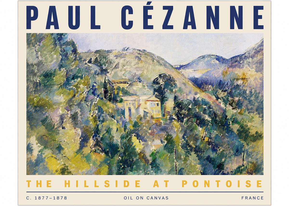 Paul Cézanne The Hillside at Pontoise No5 - Poster