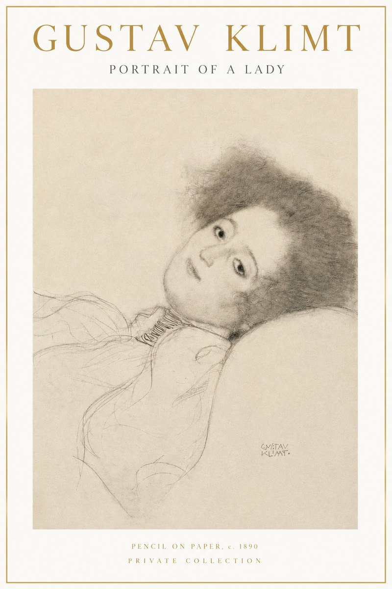 Klimt Portrait of a Lady No3 - Poster