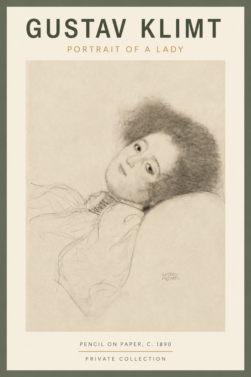 Klimt Portrait of a Lady No4 - Poster