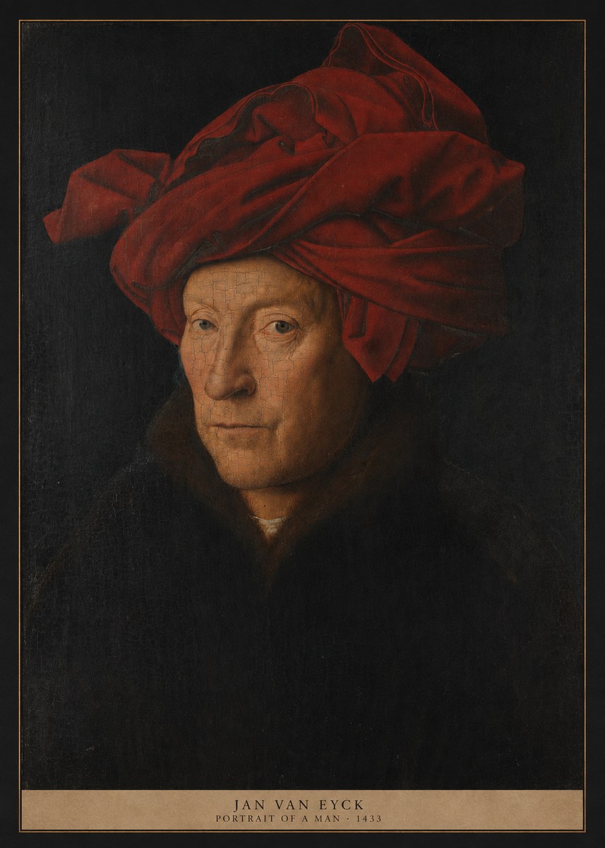 Jan van Eyck Portrait of a Man II No5 - Poster