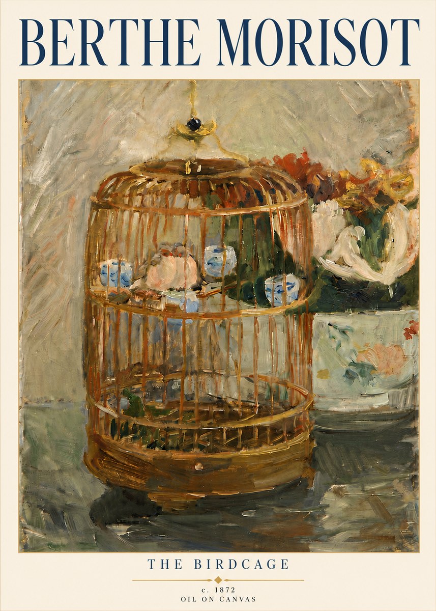 Berthe Morisot The Birdcage II No5 - Poster