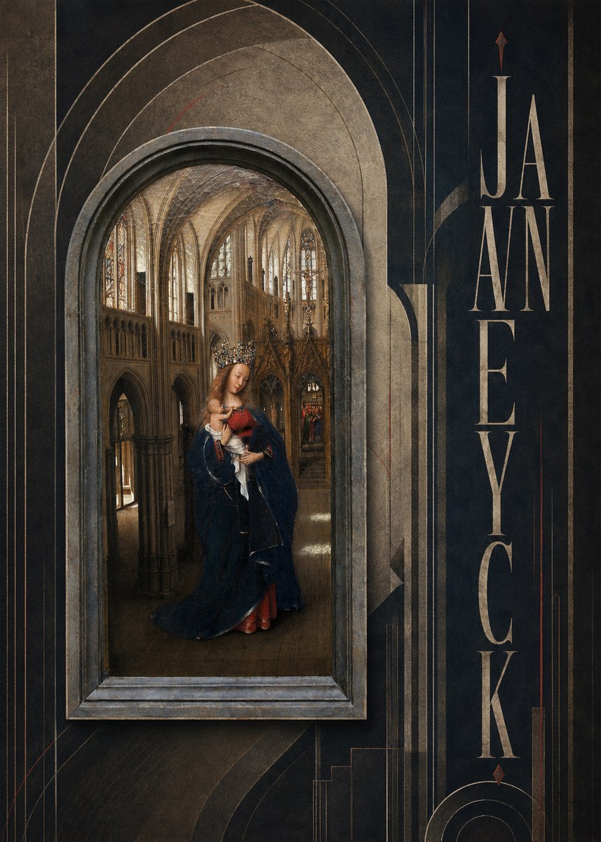Jan van Eyck Madonna in the Church II No3 - Poster