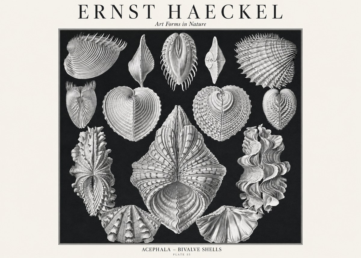 Ernst Haeckel Acephala — Brachiopods Plate 55 — Cytherea. No3 - Poster