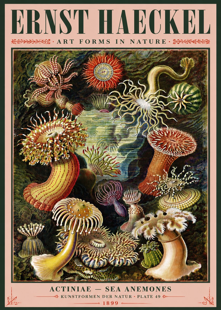 Ernst Haeckel Sea Anemones No5 - Poster