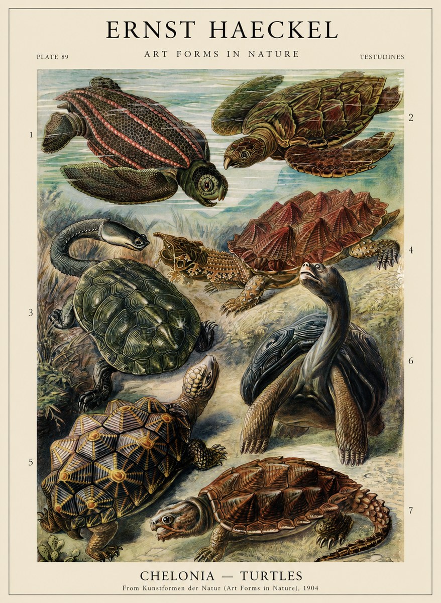 Ernst Haeckel Chelonia - Turtles No2 - Poster