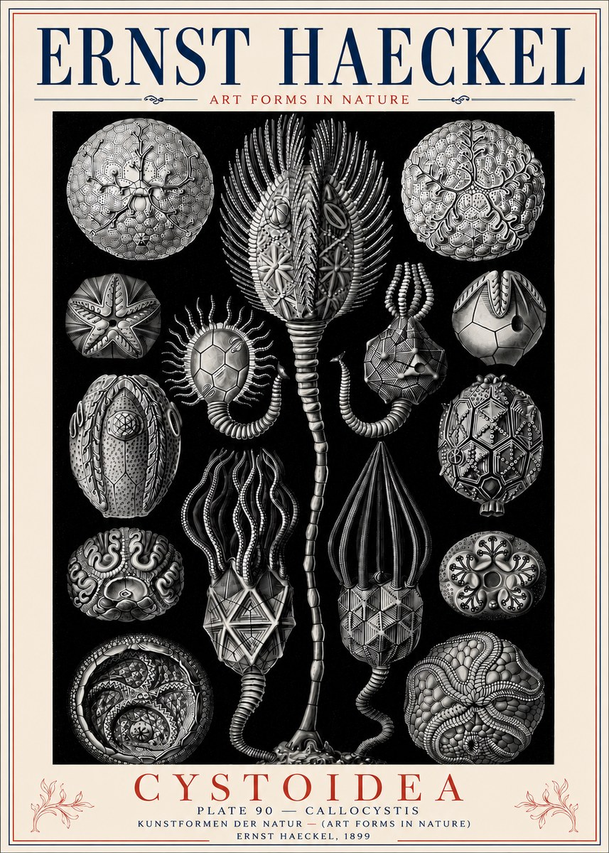 Ernst Haeckel Cystoidea - Callocystis No6 - Poster