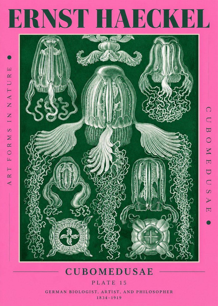 Ernst Haeckel Cubomedusae No4 - Poster