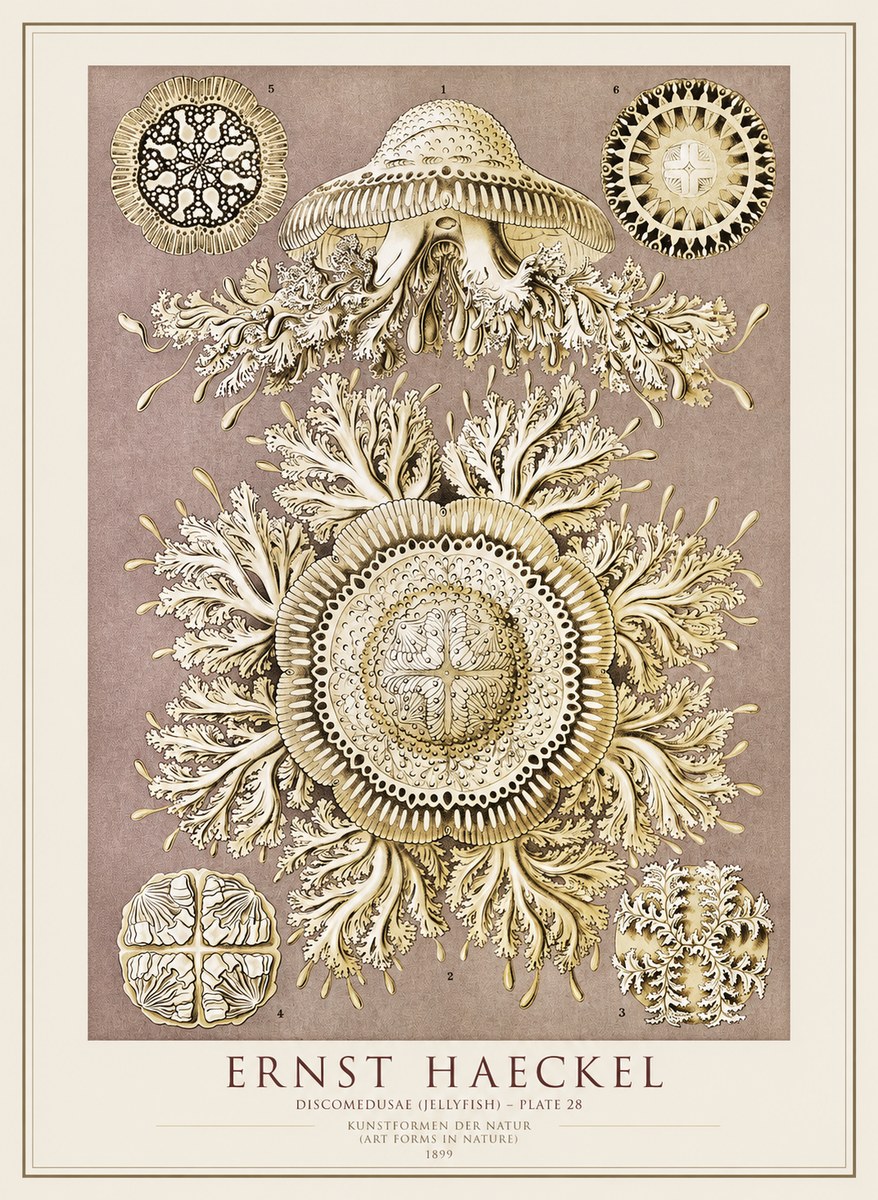 Ernst Haeckel Discomedusae No4 - Poster