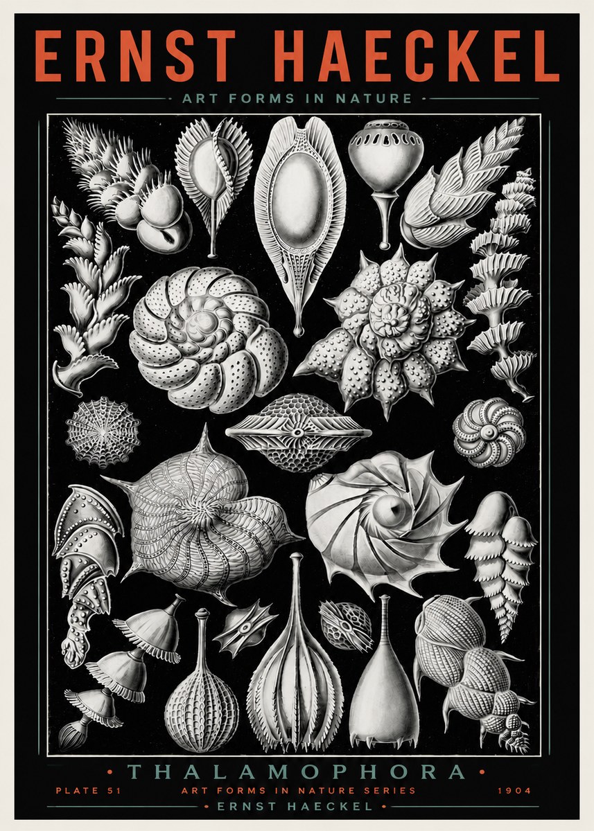 Ernst Haeckel Thalamophora No4 - Poster