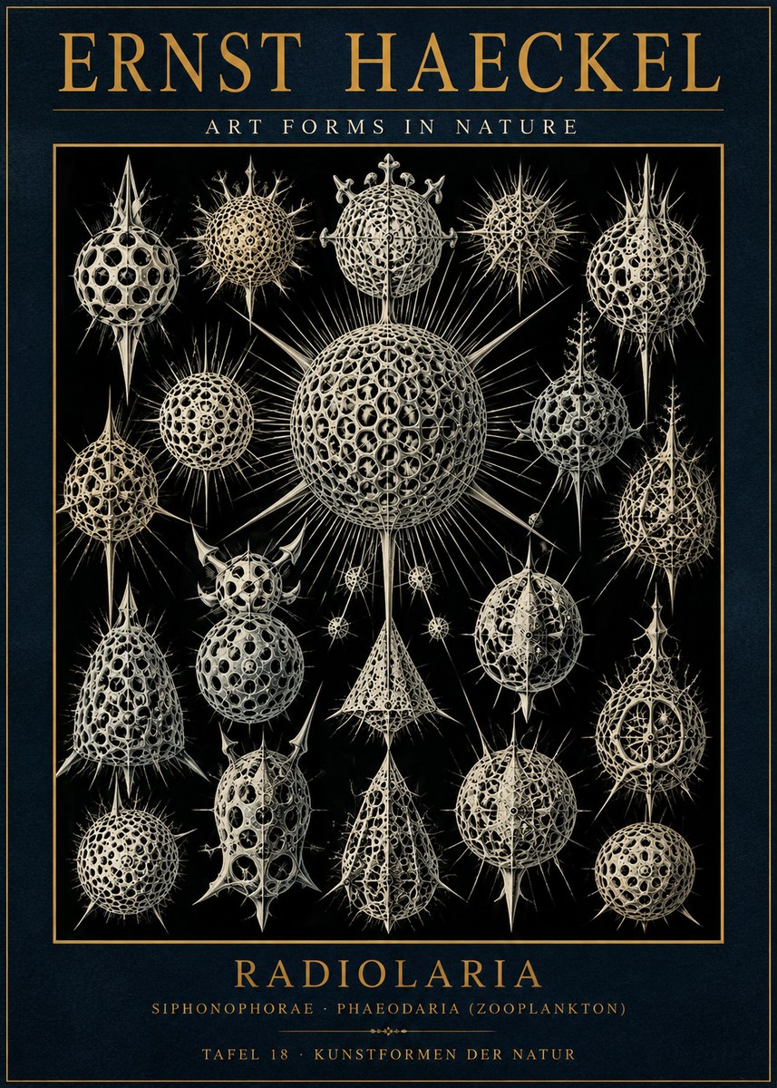 Ernst Haeckel Radiolaria No3 - Poster