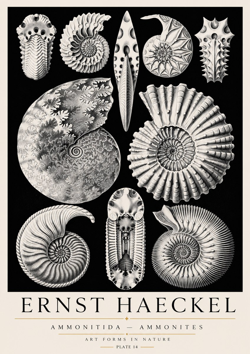 Ernst Haeckel Ammonitida - Ammonites No3 - Poster