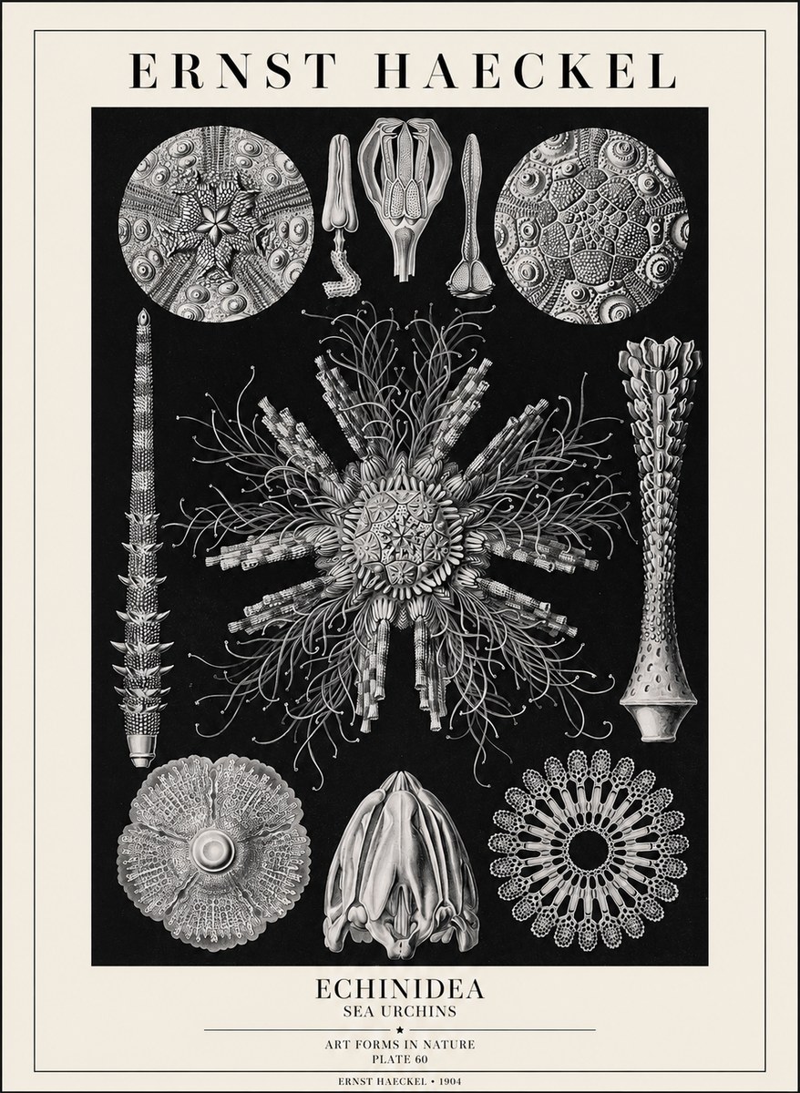 Ernst Haeckel Echinidea Sea Urchins No1 - Poster