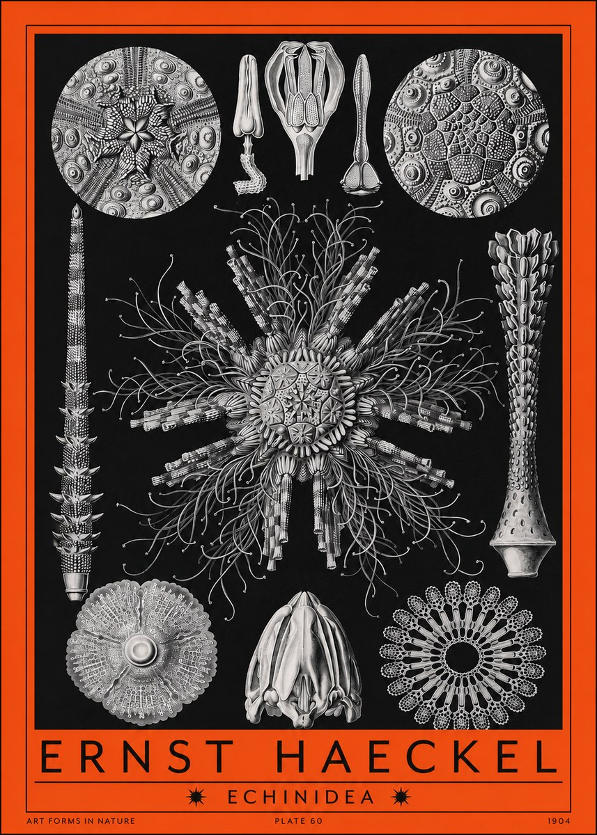 Ernst Haeckel Echinidea Sea Urchins No2 - Poster