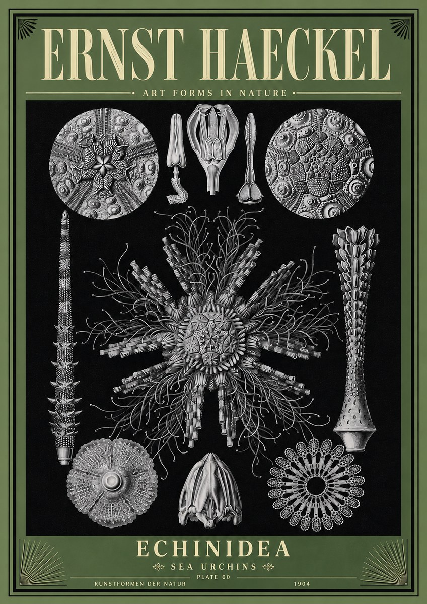 Ernst Haeckel Echinidea Sea Urchins No6 - Poster