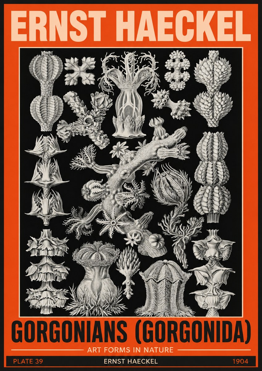 Ernst Haeckel Gorgonians No5 - Poster