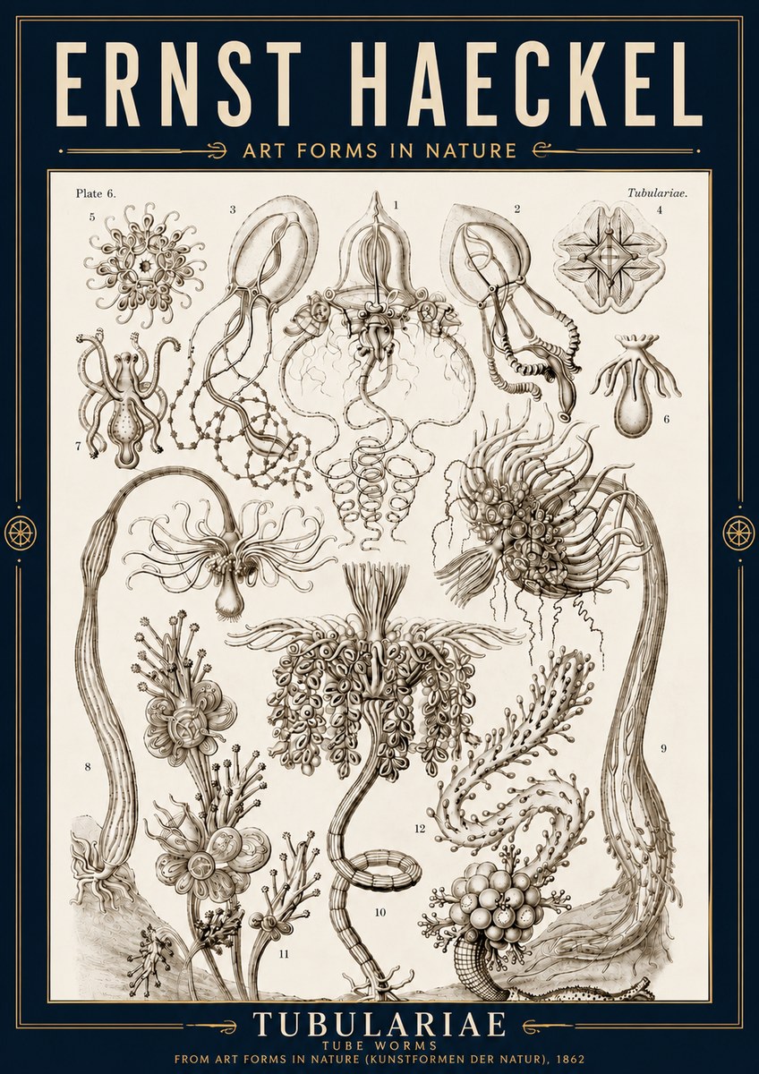 Ernst Haeckel Tubulariae No4 - Poster