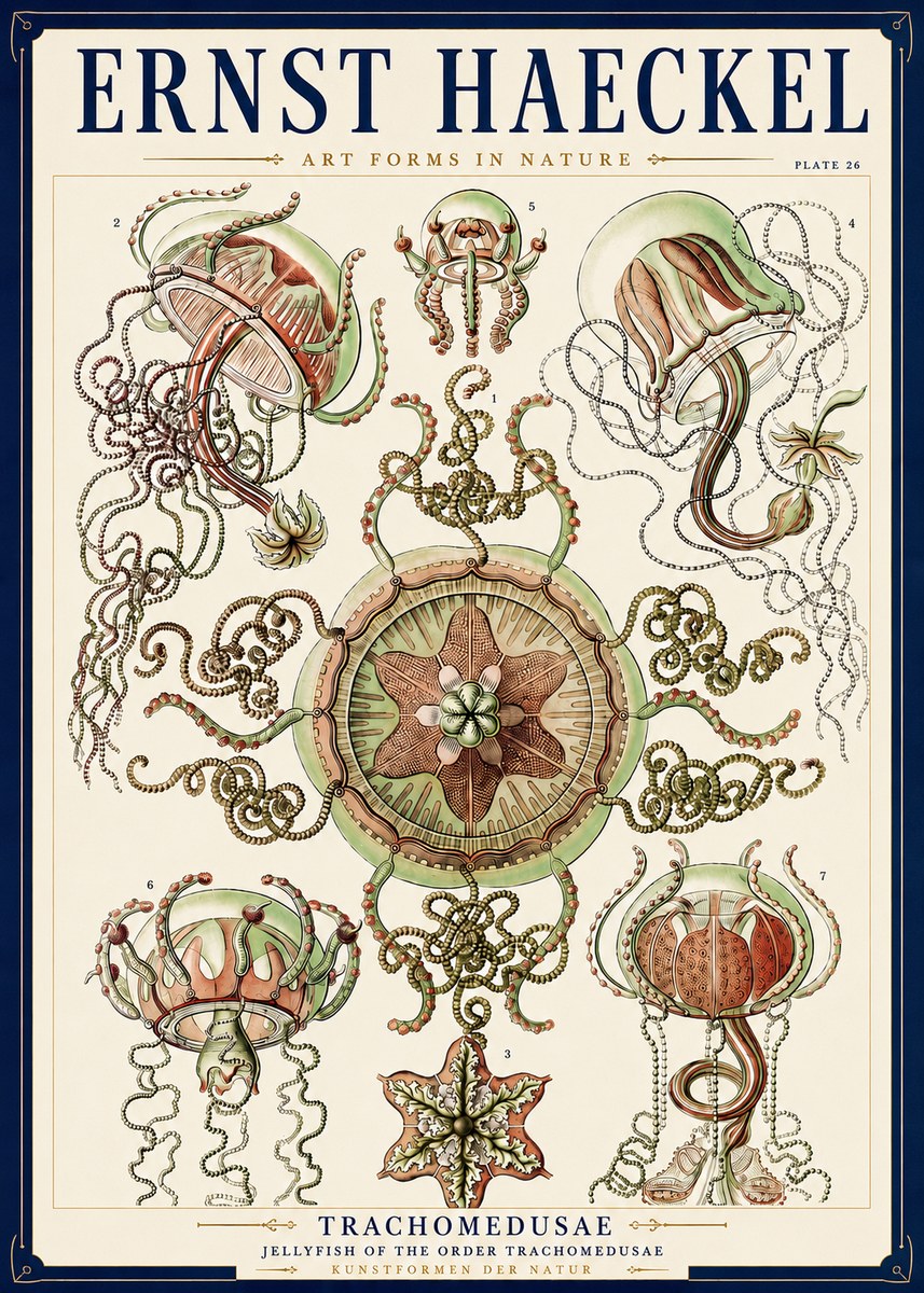 Ernst Haeckel Trachomedusae No3 - Poster