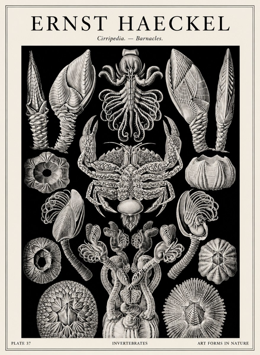 Ernst Haeckel Cirripedia Barnacles No4 - Poster