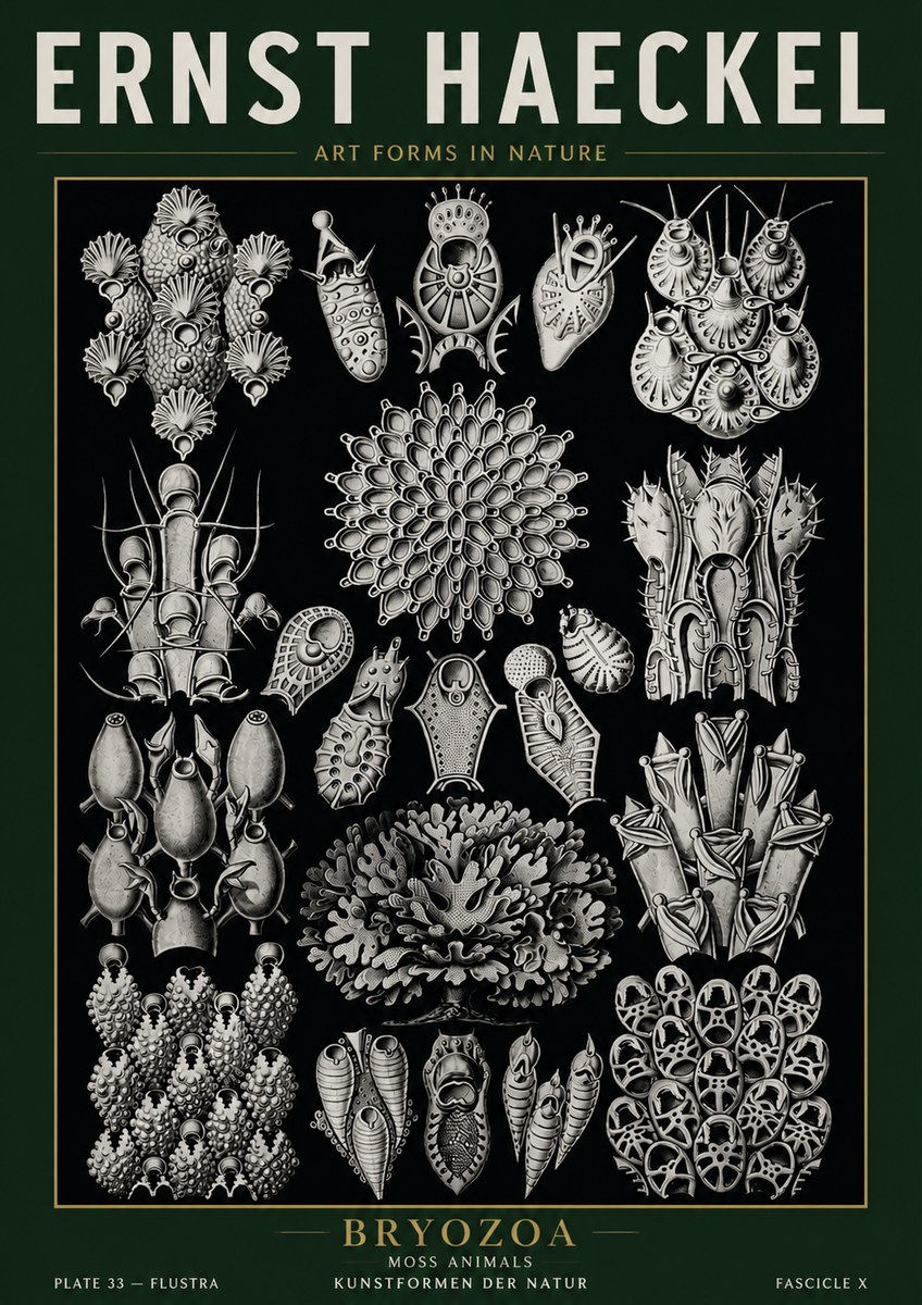 Ernst Haeckel Bryozoa No5 - Poster
