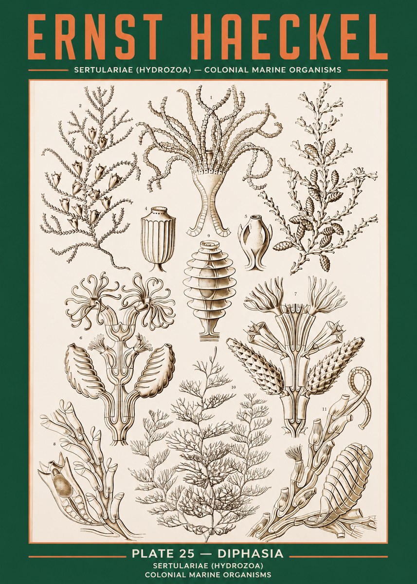 Ernst Haeckel Sertulariidae No3 - Poster