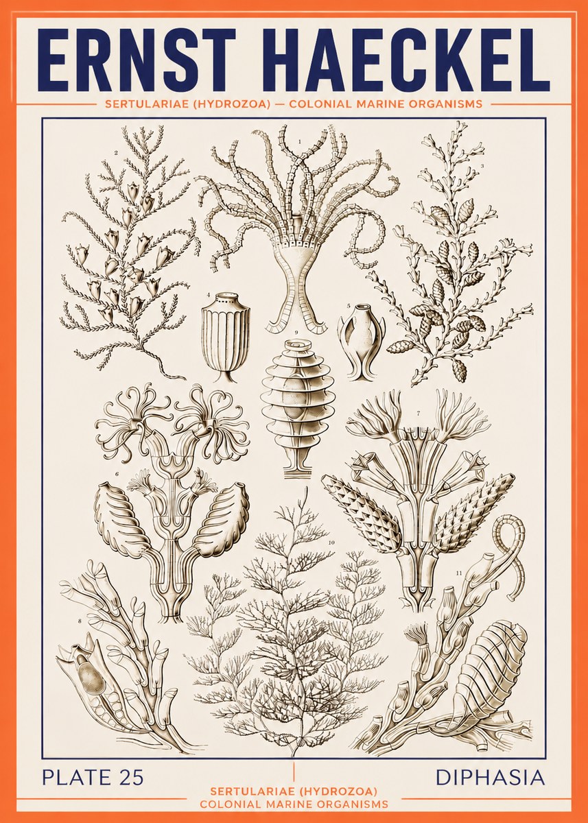 Ernst Haeckel Sertulariidae No4 - Poster