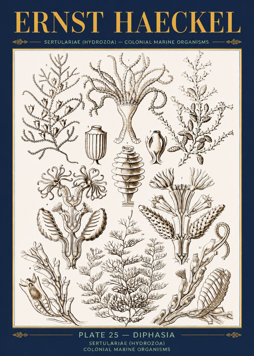 Ernst Haeckel Sertulariidae No5 - Poster