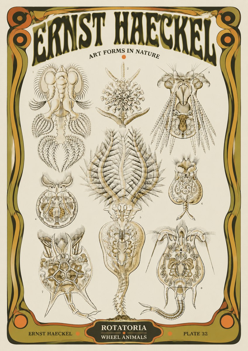 Ernst Haeckel Rotatoria - Wheel Animals No5 - Poster
