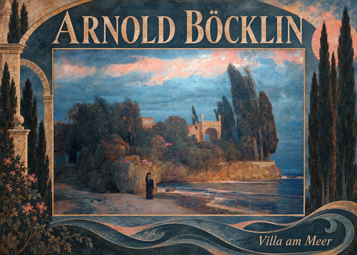 Arnold Böcklin Villa Am Meer No5 - Poster