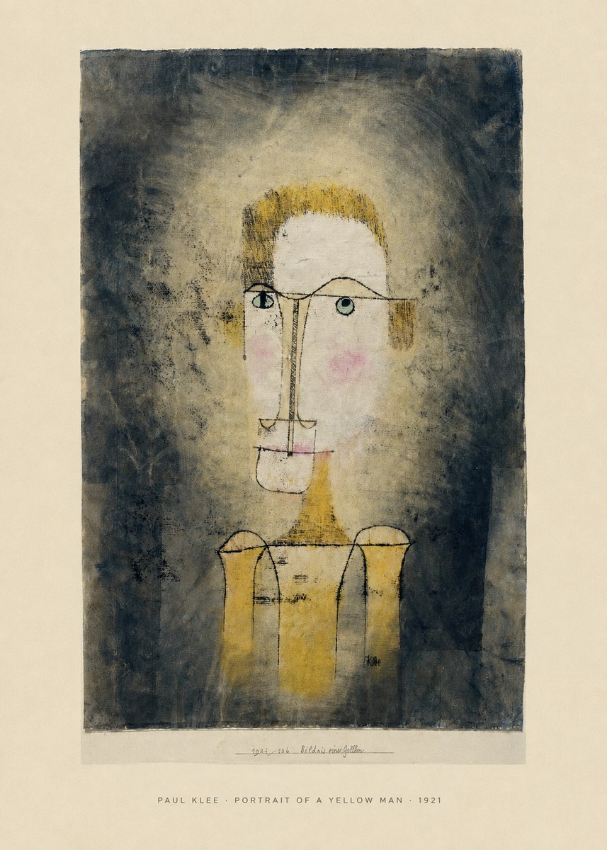 Paul Klee Portrait of a Yellow Man No6 - Poster