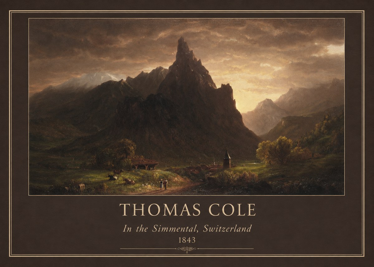 Thomas Cole In the Simmental, Switzerland No1 - Poster