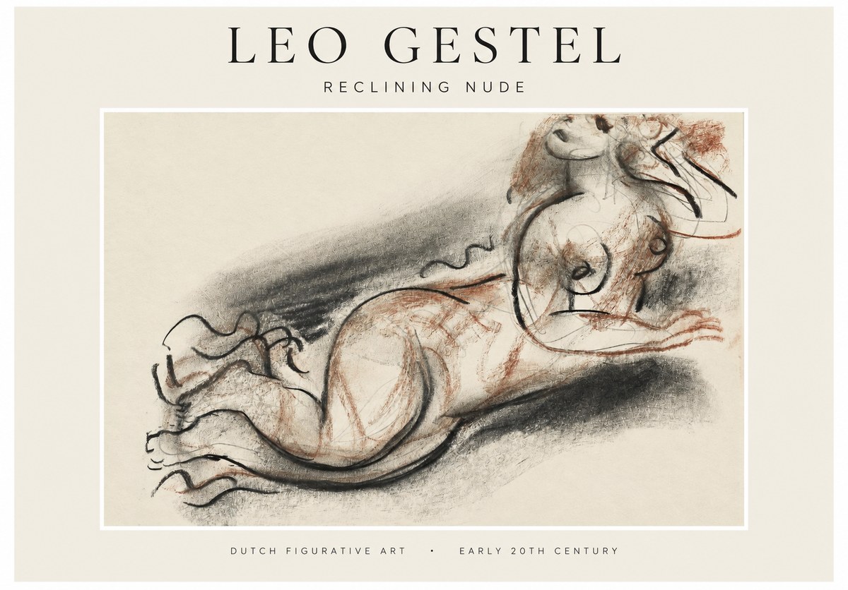 Leo Gestel Reclining Nude No1 - Poster