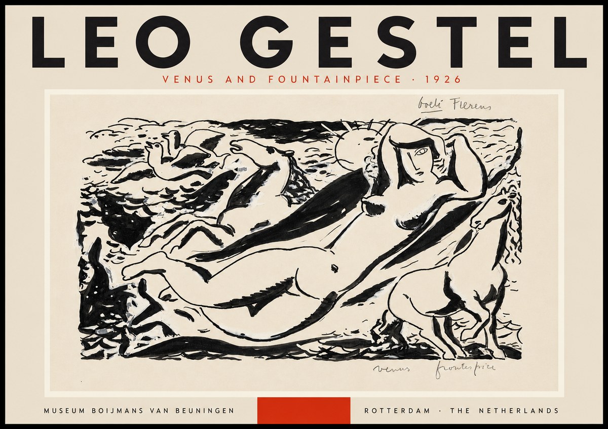 Leo Gestel Venus and Fountainpiece No3 - Poster