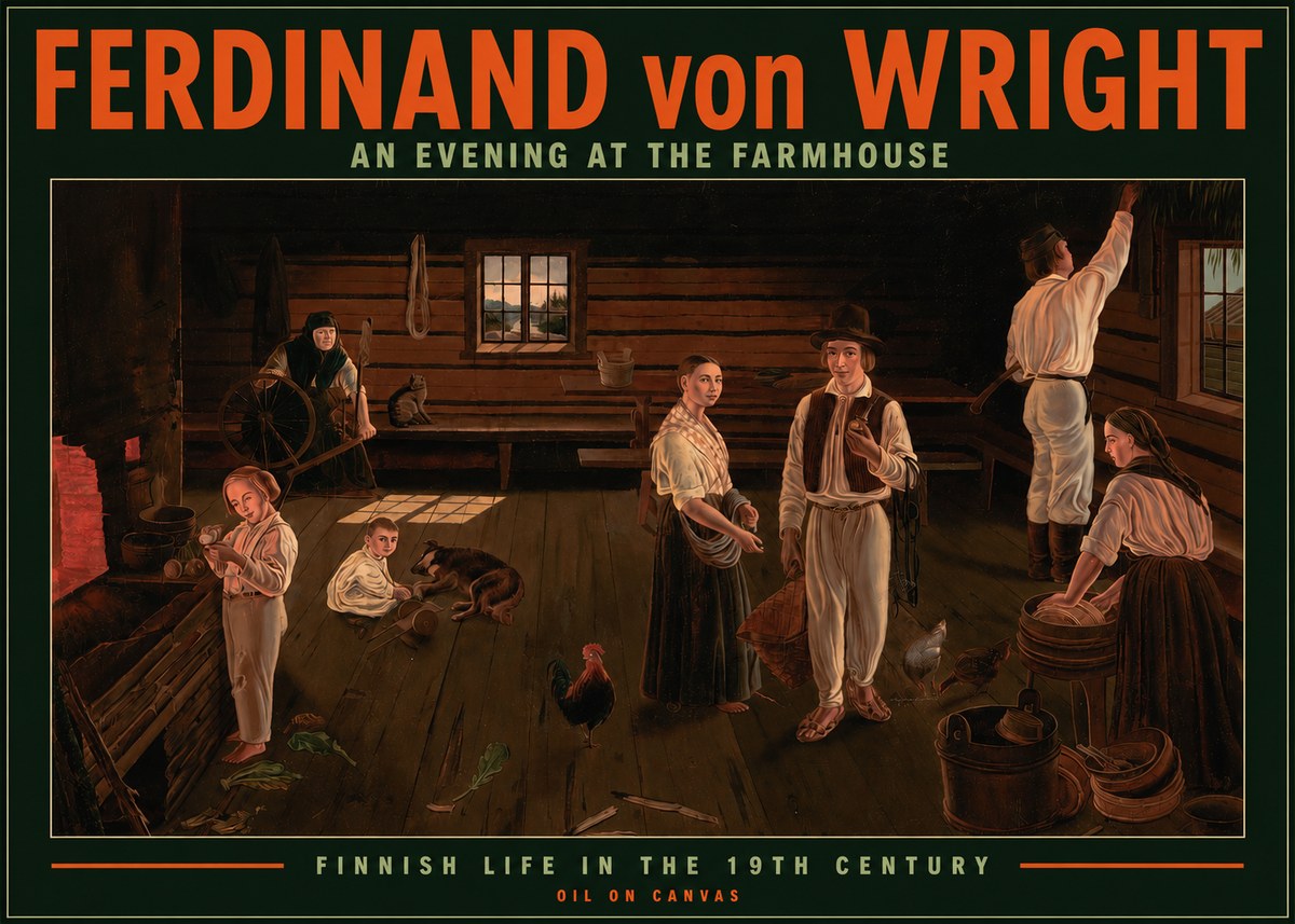 Ferdinand von Wright An Evening at the Farmhouse No2 - Poster