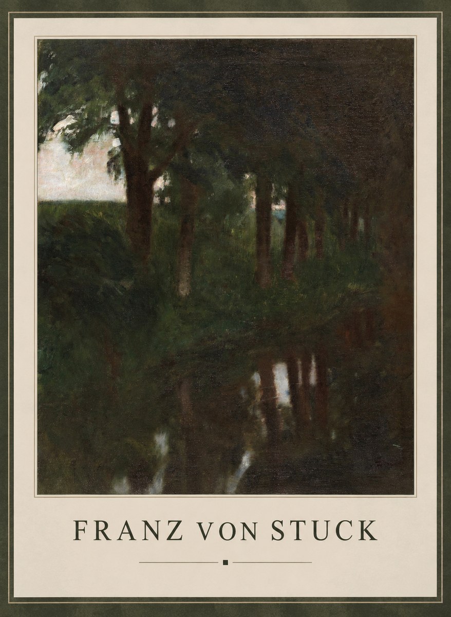 Franz von Stuck Woodland Reflections No1 - Poster
