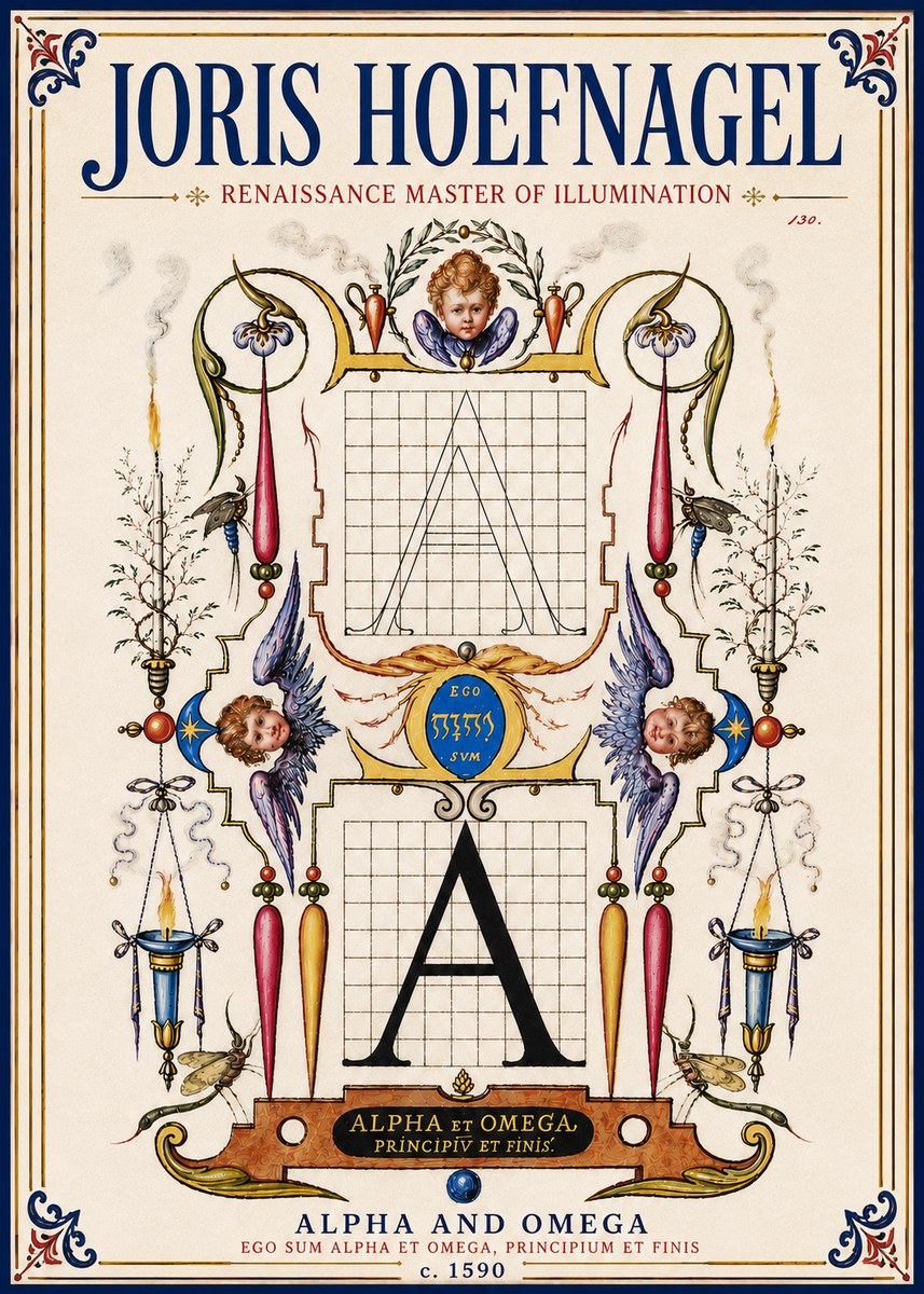 Joris Hoefnagel Alpha and Omega No6 - Poster